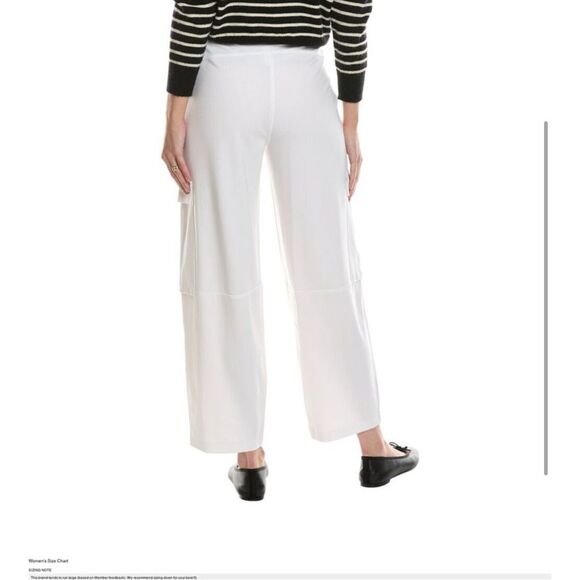 Eileen Fisher $218 Cargo Ankle Lantern Pant in Ivory Flex Ponte Stretch Pant XL - Picture 4 of 9